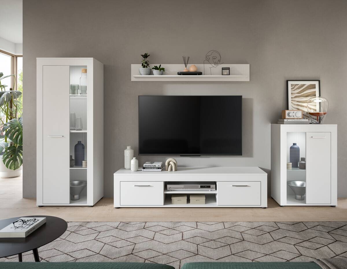 Wohnwand Jam weiß B/H/T: ca. 169x310x35 cm