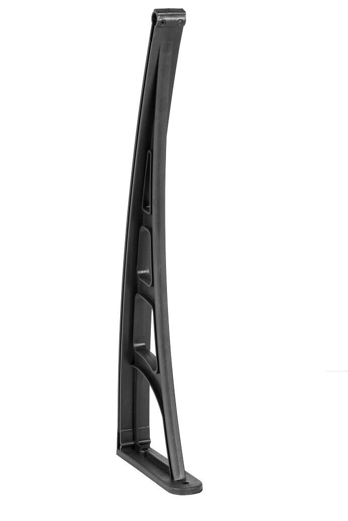Brosplast Vordach schwarz B/H/L: ca. 120x23x70 cm