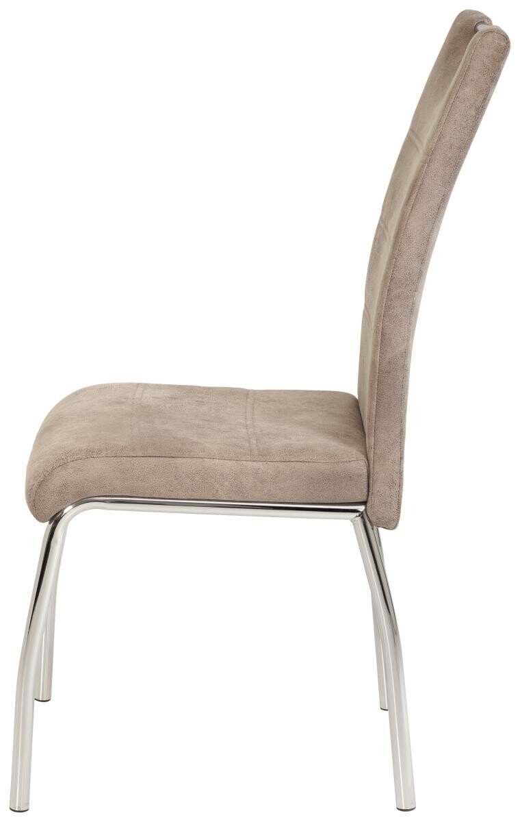 Stuhl Susi 4er Set beige Vintage Microfaser B/H/T: ca. 44x98x61 cm