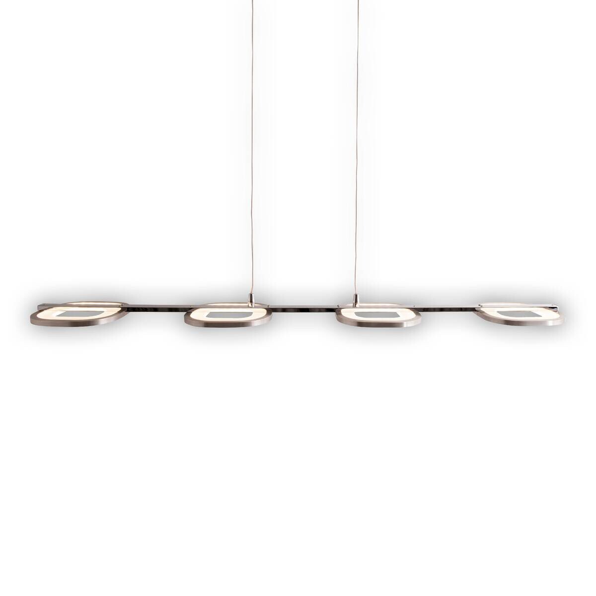 Näve Leuchten Pendelleuchte 7070342 stahlfarbig Kunststoff Metall B/H/T: ca. 16x150x100 cm null 4 Brennstellen