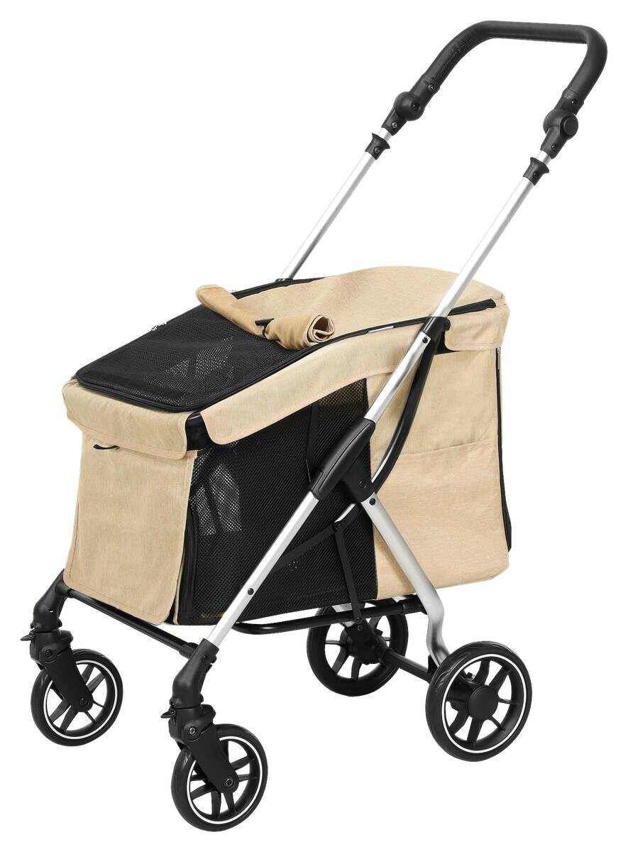 PawHut Hundewagen khaki Polyester B/H/L: ca. 48,5x106x80 cm