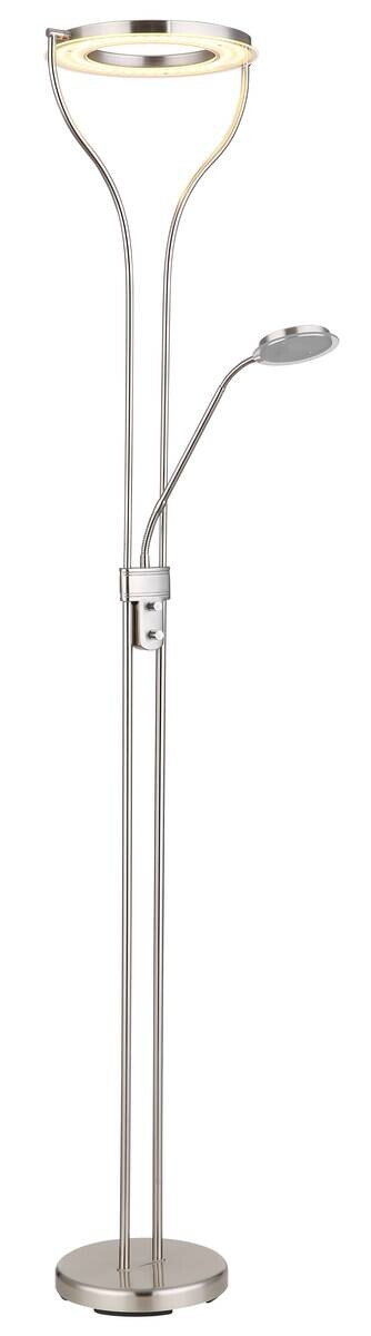 GLOBO LED-Deckenfluter Chrom Metall Kunststoff B/H/T: ca. 35x194x30 cm 2 Brennstellen