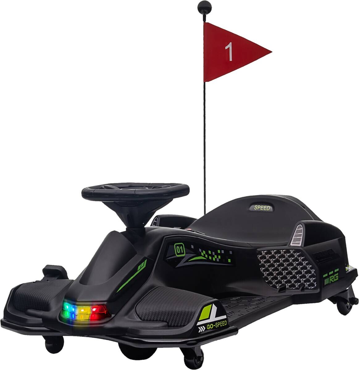 HOMCOM Kinder Elektro Gokart schwarz B/H/L: ca. 53x99x90 cm