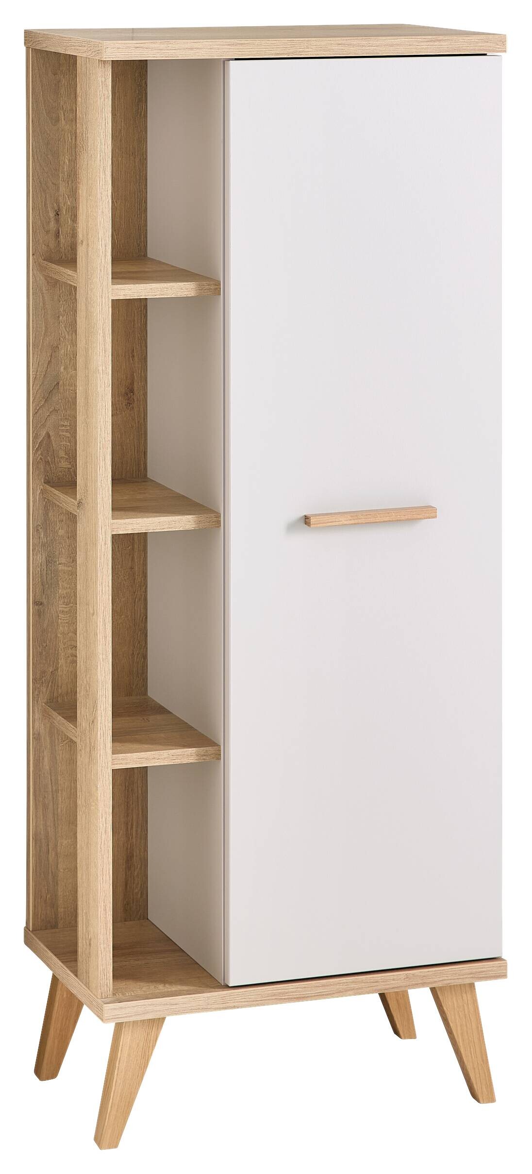 Midischrank Quickset 966 Rivera Eiche Nachbildung creme B/H/T: ca. 51x128x33 cm