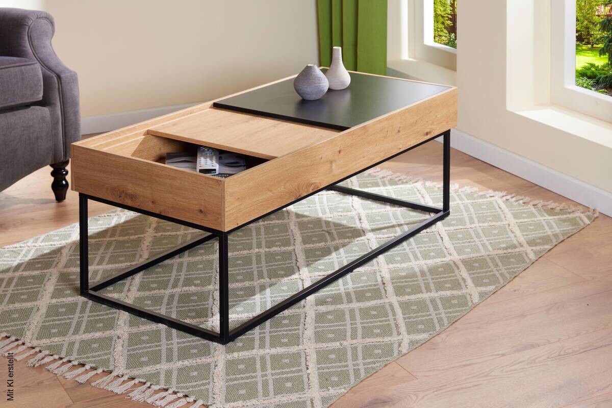 Couchtisch Filora Eiche beschichtet Optik B/H/L: ca. 50x40x110 cm