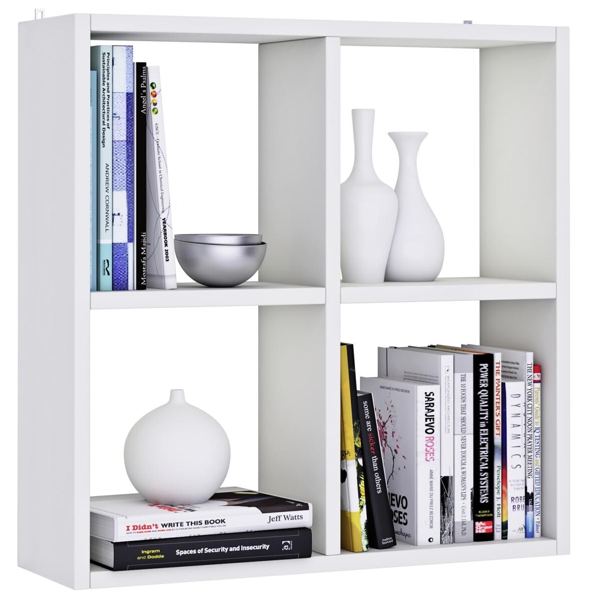 Wandregal Alexa weiß B/H/T: ca. 60x60x18 cm