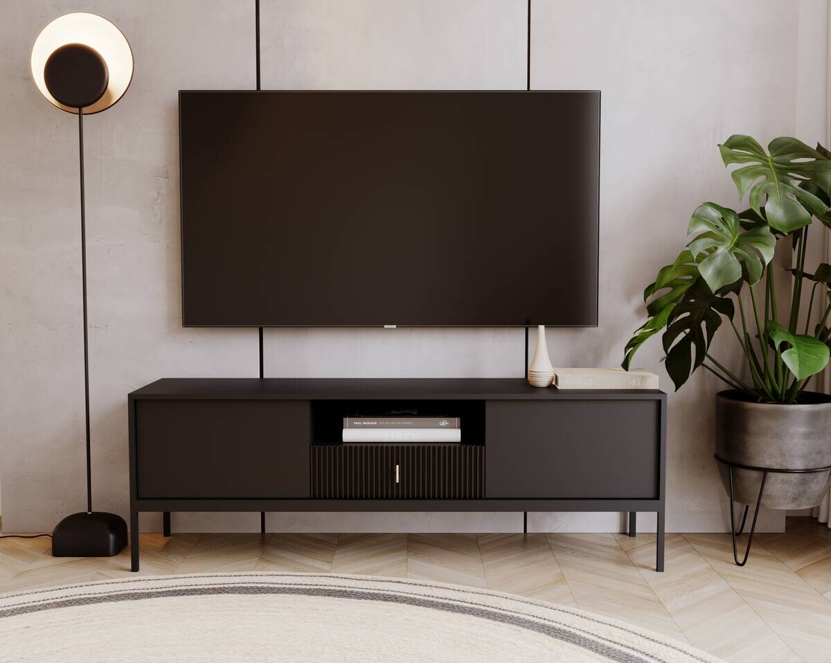 TV-Lowboard MAGIORRE schwarz B/H/T: ca. 154,5x52,5x39 cm