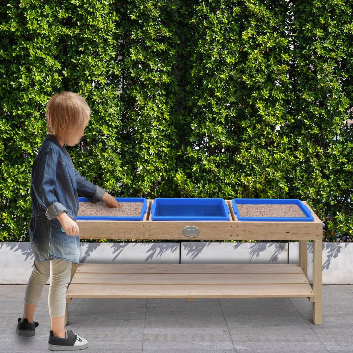 AXI Aktivitäten-Tisch blau B/H/L: ca. 124x50x27 cm