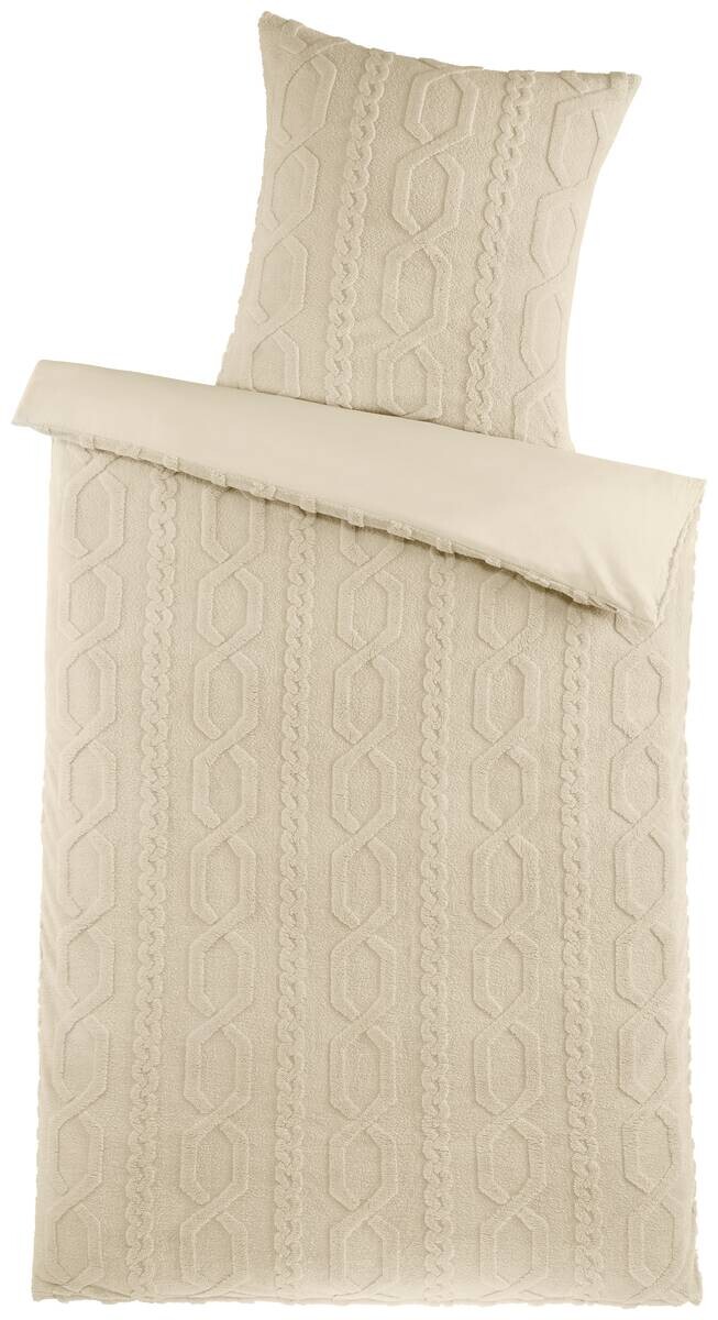 Microfaser Bettwäsche Flanell natur Polyester B/L: ca. 135x200 cm