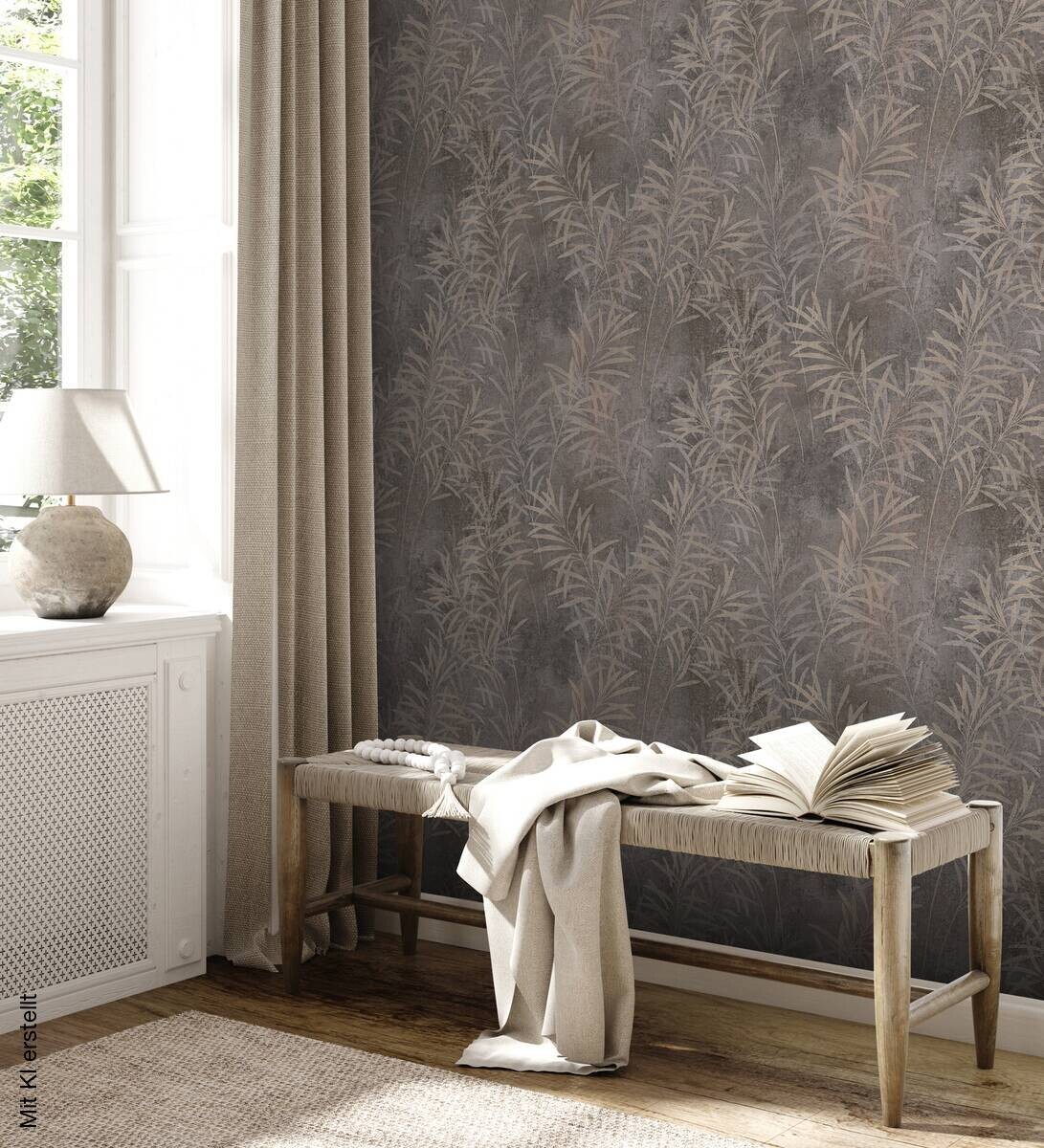 A.S.Creation Vliestapete silber beige B/H/D: ca. 53x1005x8,5 cm