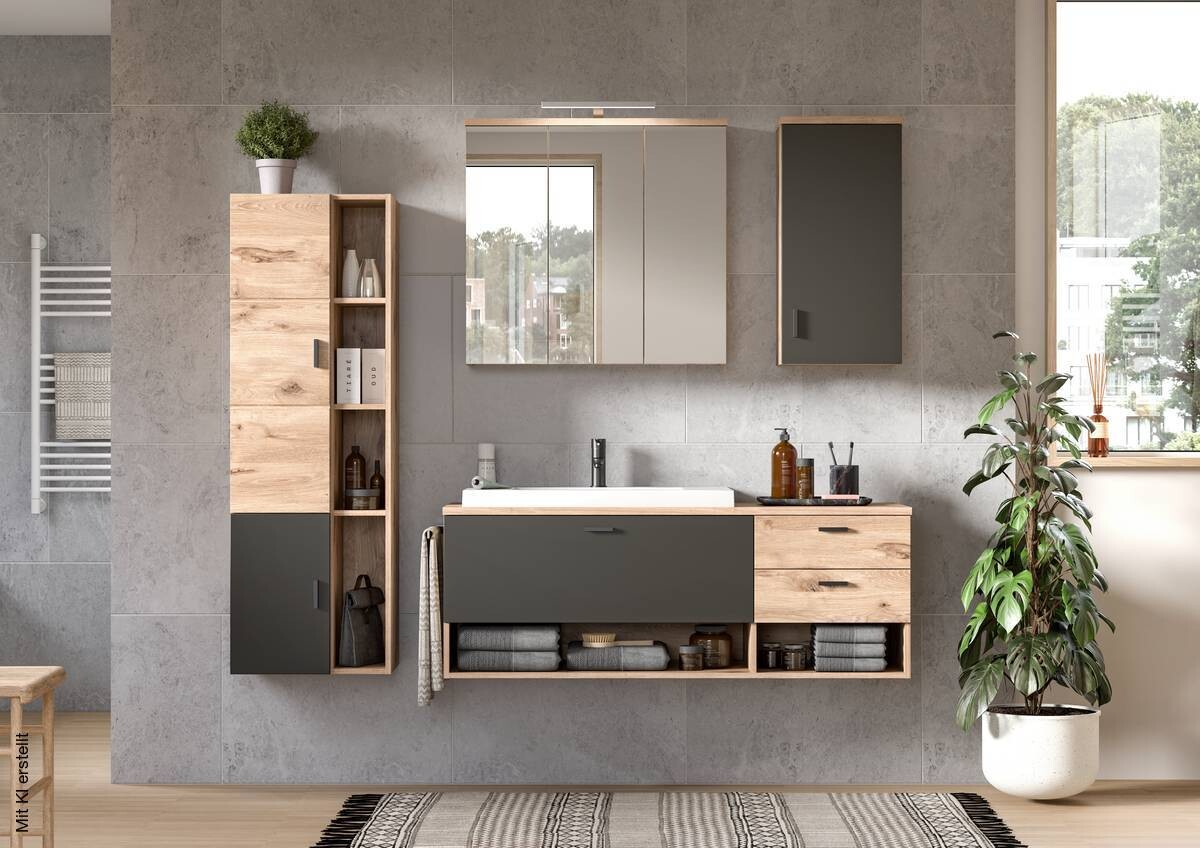 Badezimmer-Set GRADO B/H/T: ca. 140x192x48 cm