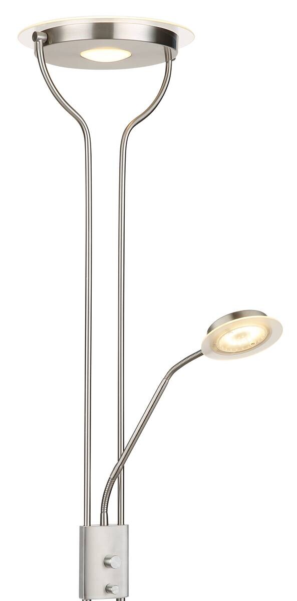 GLOBO LED-Deckenfluter nickel Metall B/H/L: ca. 25,5x180x28 cm 1 Brennstellen