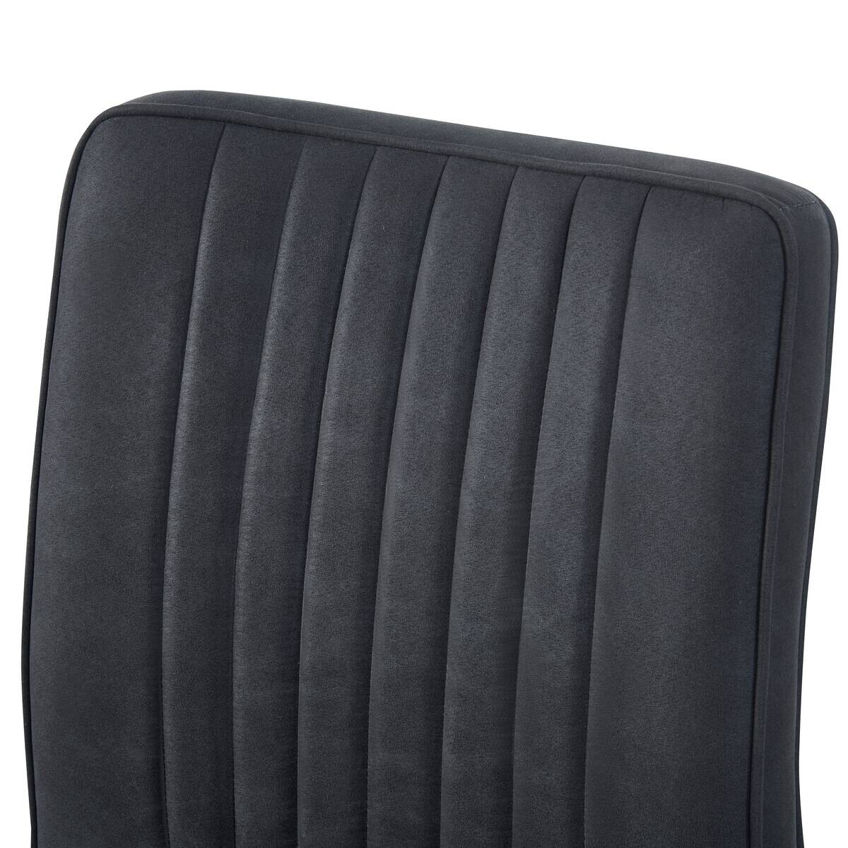 Stuhl Mona anthrazit schwarz Microfaser Metall