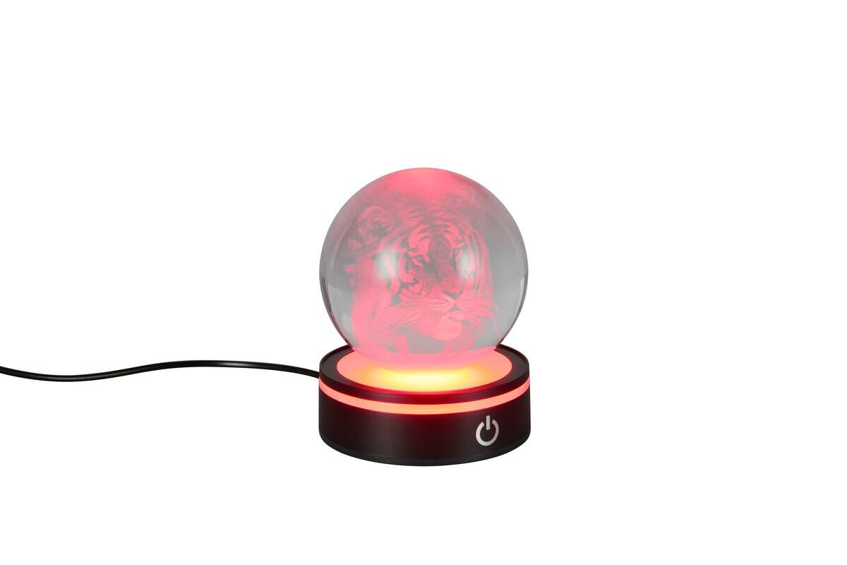 Reality LED-Tischleuchte Kunststoff Glas H/D: ca. 10x8 cm