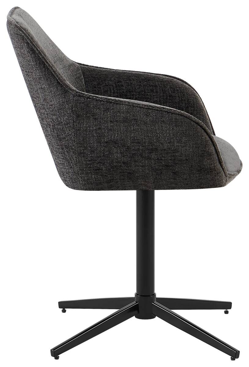 Armlehnstuhl Cannes anthrazit Webstoff B/H/T: ca. 57x85x57 cm