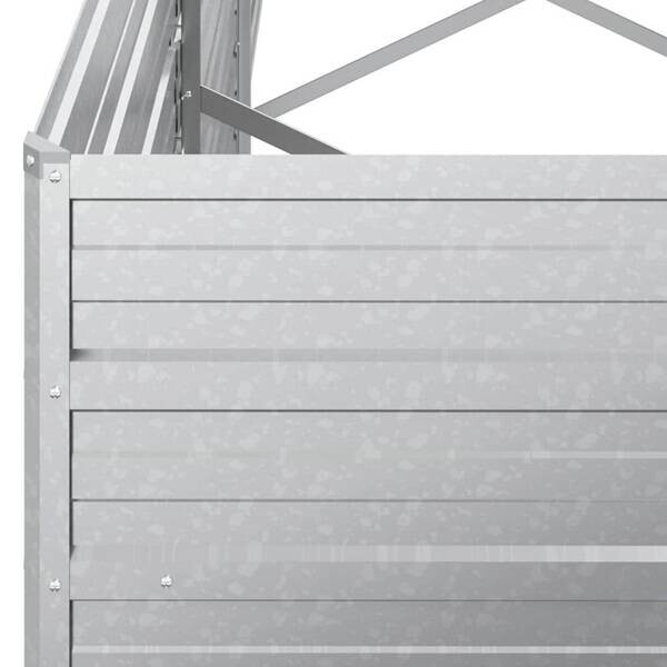 Garten-Hochbeet silber Stahl B/H/L: ca. 80x45x240 cm