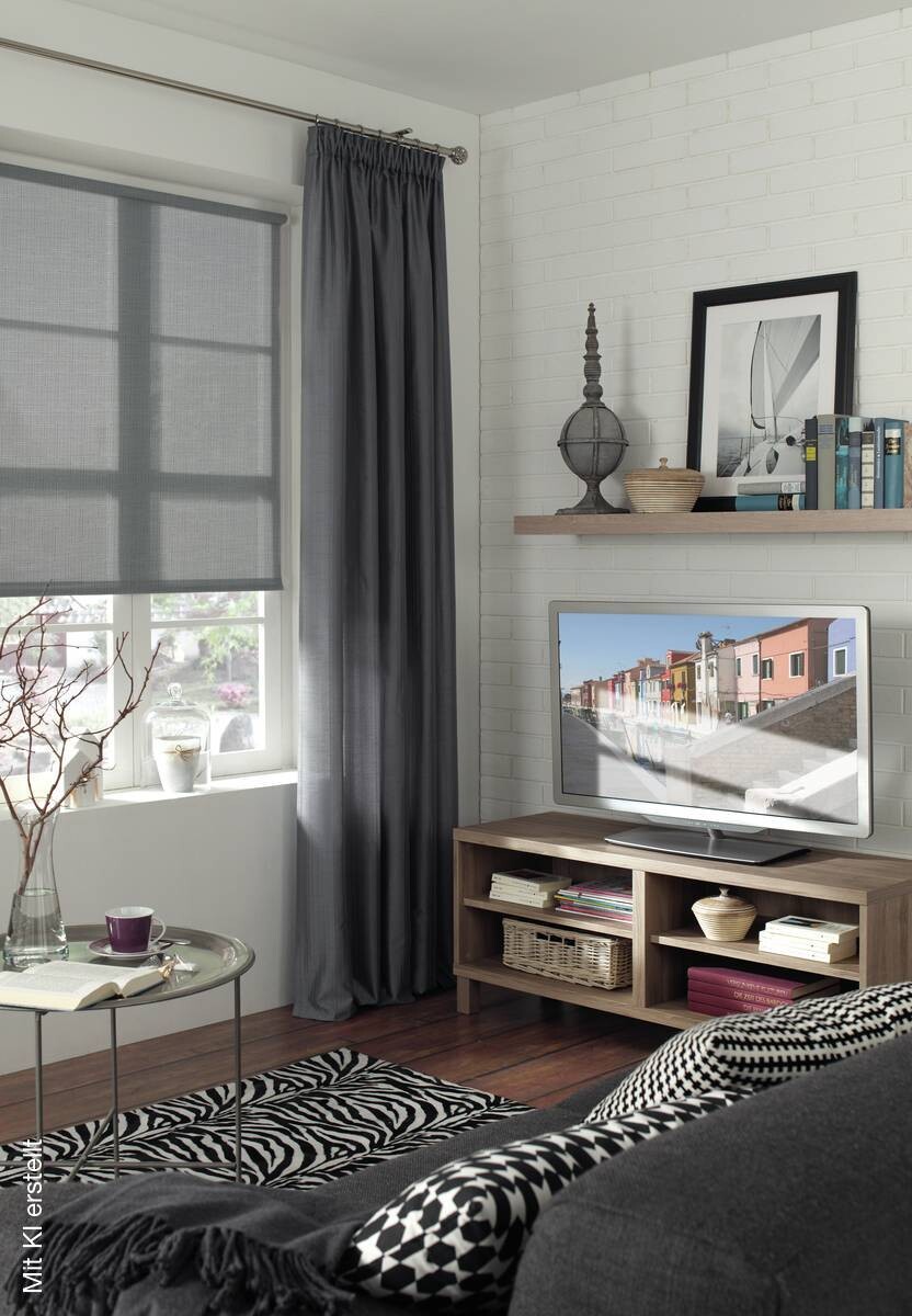 Boviva Rollo Struktur silber 100% Polyester B/L: ca. 120x150 cm