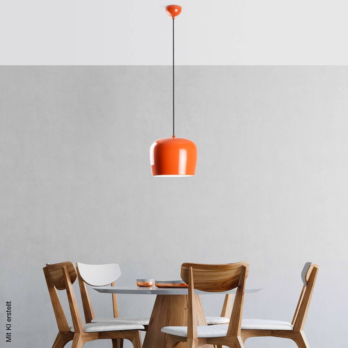 Opviq Pendelleuchte orange Metall B/H/T: ca. 23x114x23 cm E27 1 Brennstellen