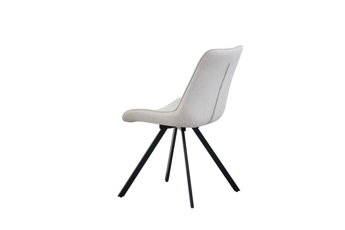 Drehstuhl EMILIA, 2er Set creme Webstoff B/H/T: ca. 52x85x61 cm