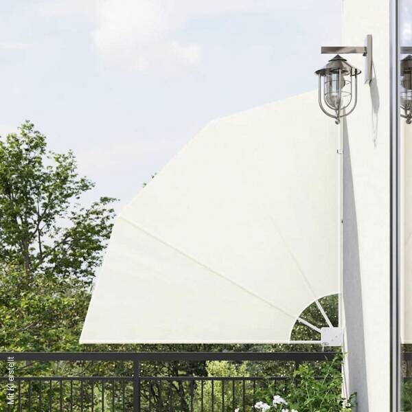 vidaXL Balkonfächer creme H/T/L: ca. 140x140x140 cm