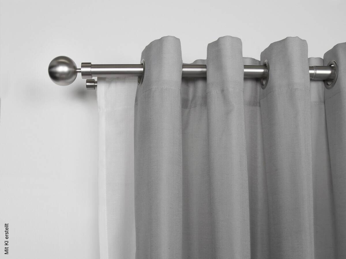 ondeco Stilgarnituren habito/ball-classic Edelstahloptik Metall ausziehbar von ca. 190 bis 360 cm 2.0 Läufe