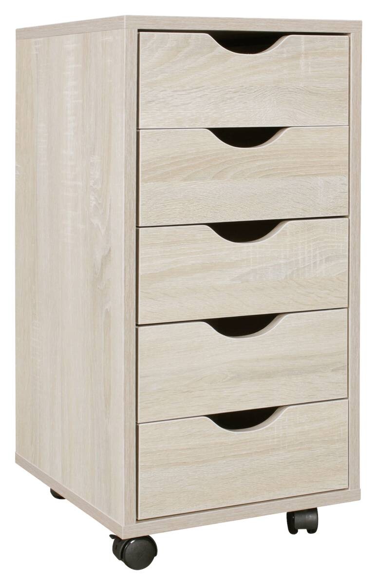 Rollcontainer braun Spanplatte B/H/T: ca. 33x64x38 cm