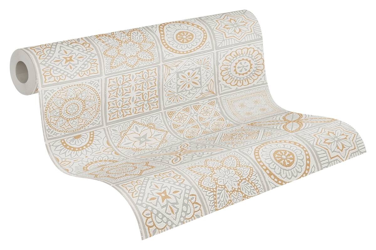 A.S.Creation Vliestapete Terra Fliesen gold B/L: ca. 53x1005 cm