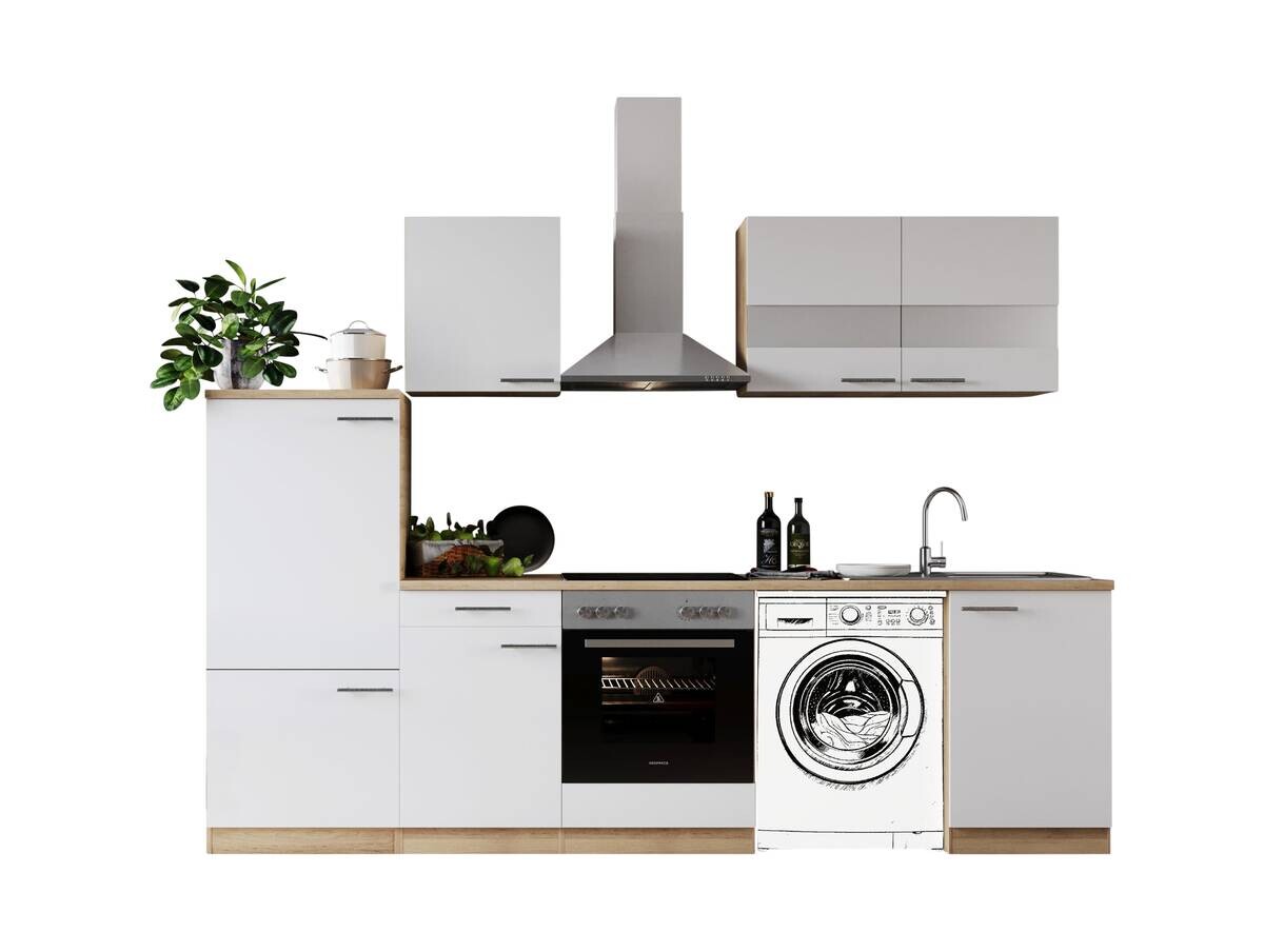 Respekta Küchenblock Merle weiß B/H/T: ca. 280x200x60 cm