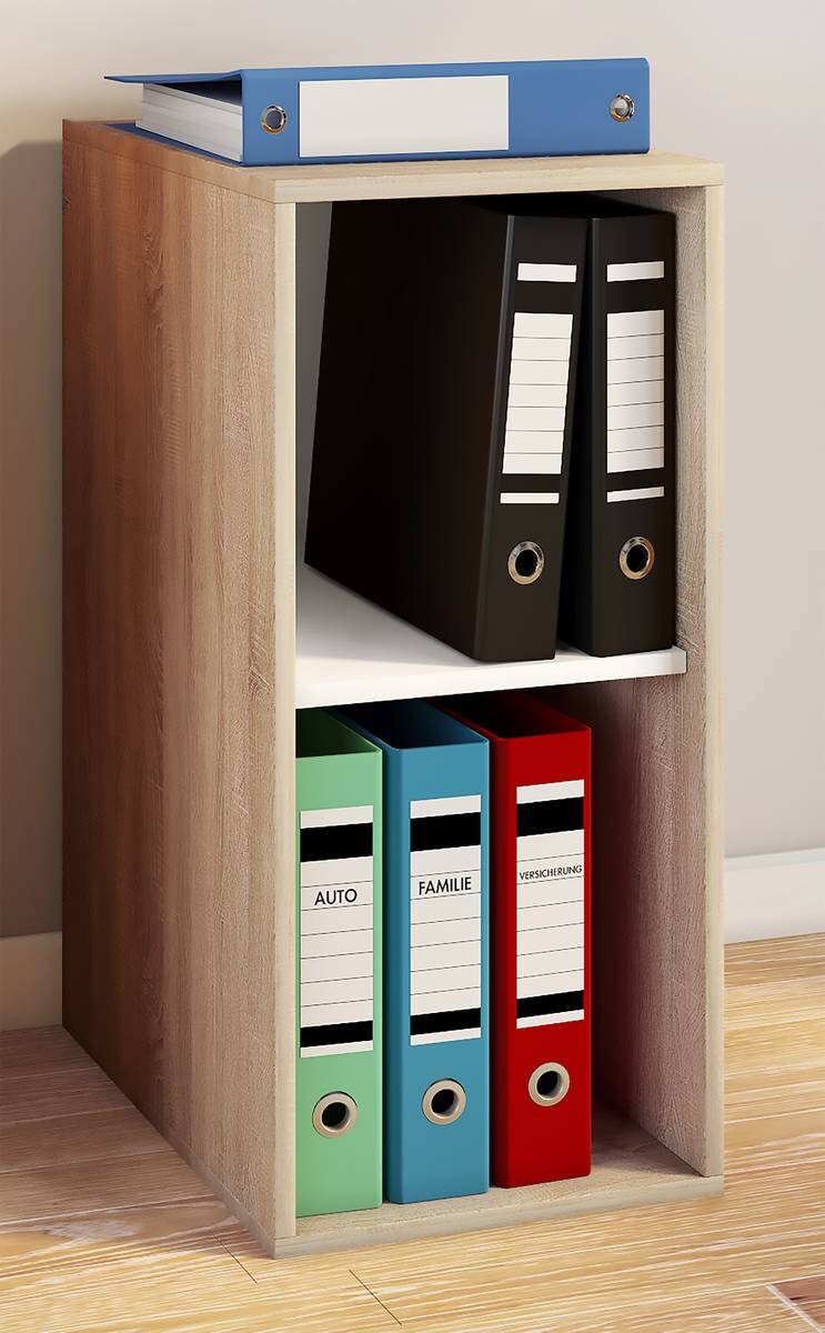 Regal Lona I Eiche Sonoma Nachbildung weiß B/H/T: ca. 35x74x37 cm