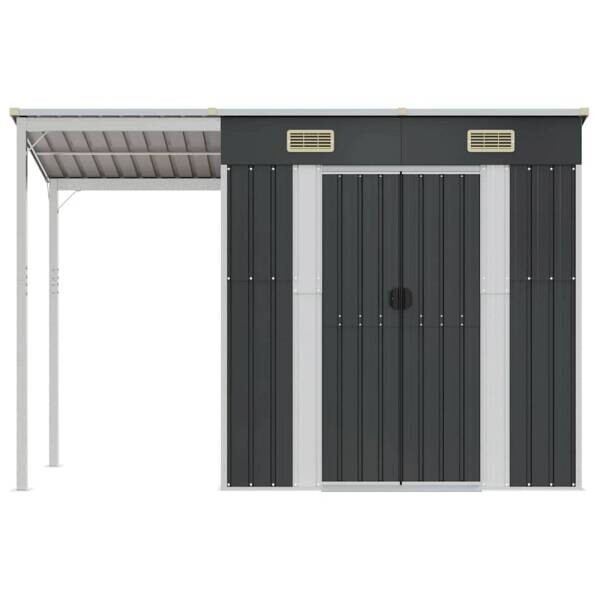 vidaXL Gartenhaus anthrazit B/H/T: ca. 277x181x110,5 cm