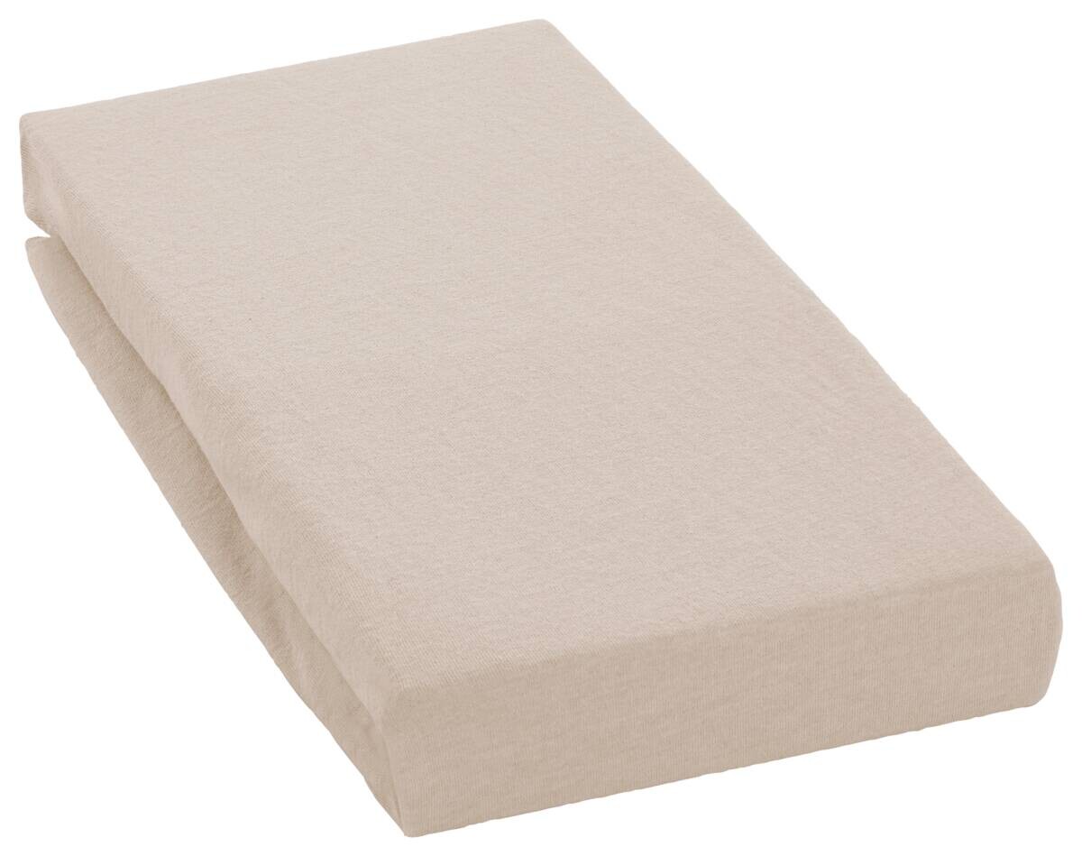 oh cosy Spannbetttuch Jersey sand 50% Baumwolle, 50% Polyester B/L: ca. 150x200 cm