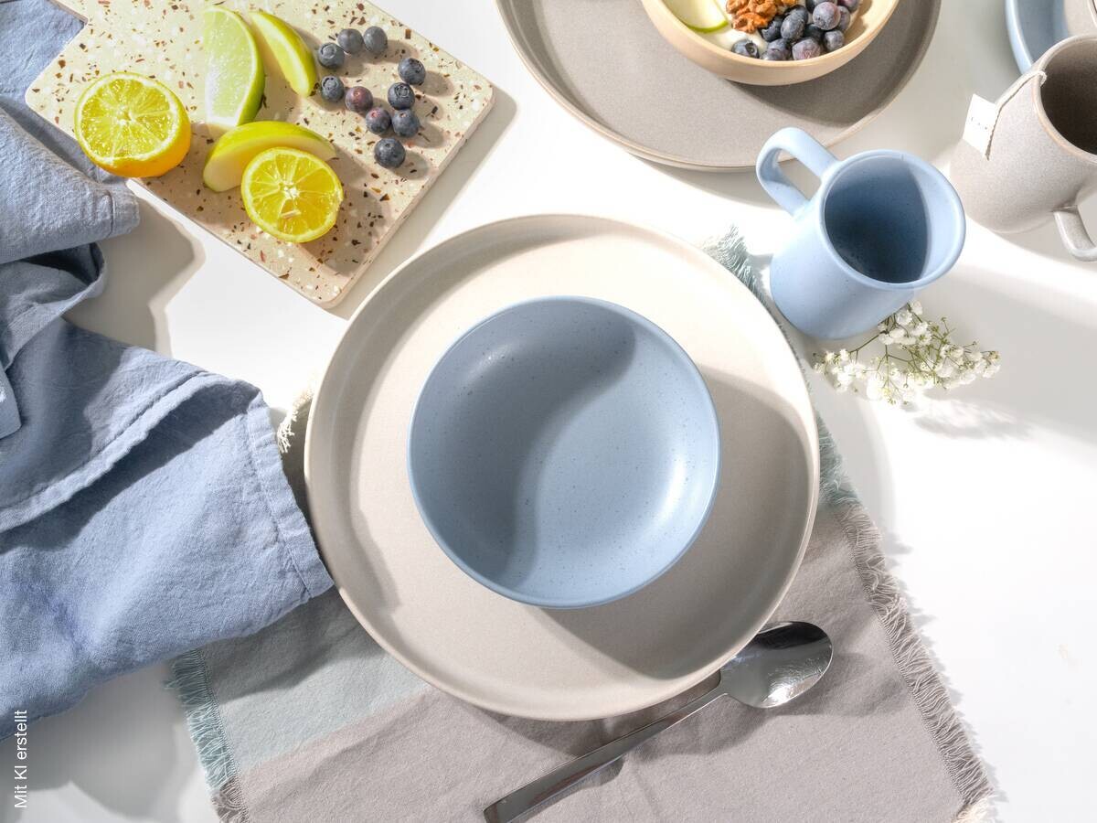 CreaTable Kombiservice Uno Nordic bunt Steinzeug 16 tlg.