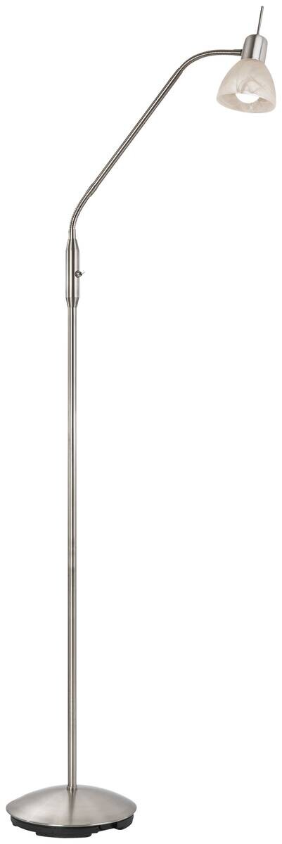 Nowa Stehlampe 41890101 nickel matt Metall Glas H/D: ca. 150x23 cm E14 1 Brennstellen