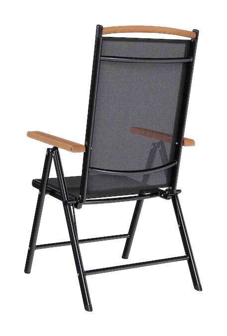vidaXL Klappstuhl schwarz Textilene B/H/L: ca. 65x109x58 cm