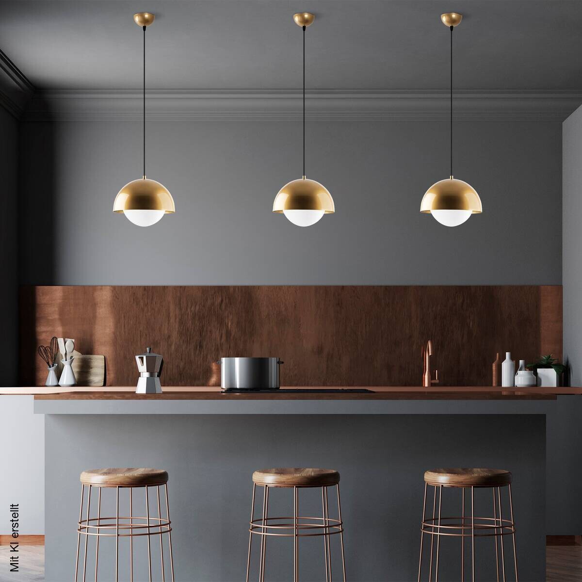 Opviq Pendelleuchte Camgoz-11029 gold Metall Glas B/H/T/L/D: ca. 30x108x30x30x30 cm E27 1 Brennstellen