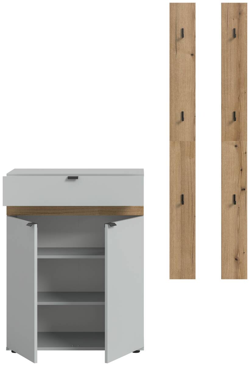 Garderobe Naro weiß Evoke Oak Nachbildung B/H/T: ca. 150x194x37 cm
