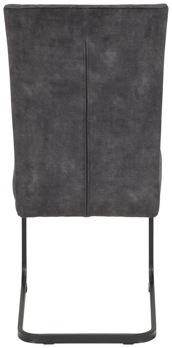 Schwingstuhl Rachel I, 2er-Set anthrazit Microfaser B/H/T: ca. 46x96x60 cm