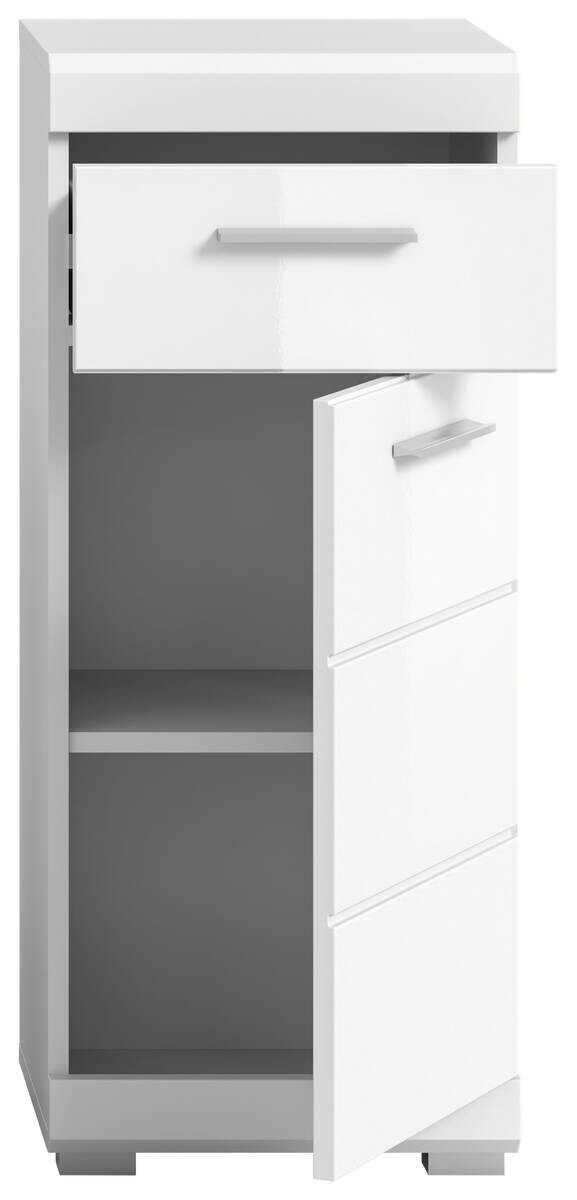 Schrank Scout weiß weiß Hochglanz B/H/T: ca. 37x88x31 cm