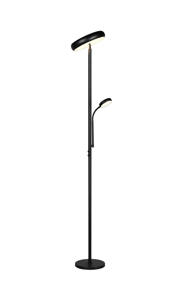 Reality Stehlampe mattschwarz Metall H: ca. 183 cm 1 Brennstellen