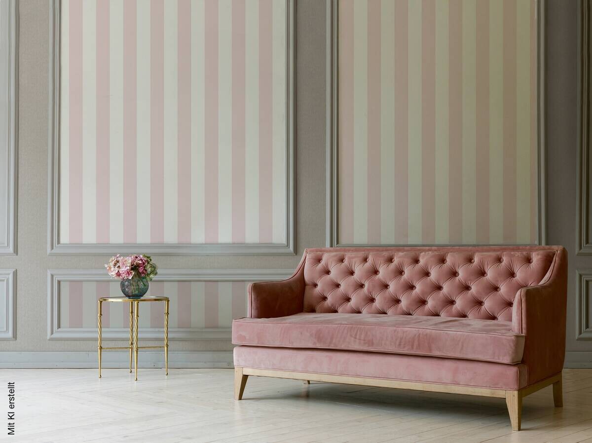 A.S.Creation Vliestapete Trendwall 2 Streifen rosa B/L: ca. 53x1005 cm