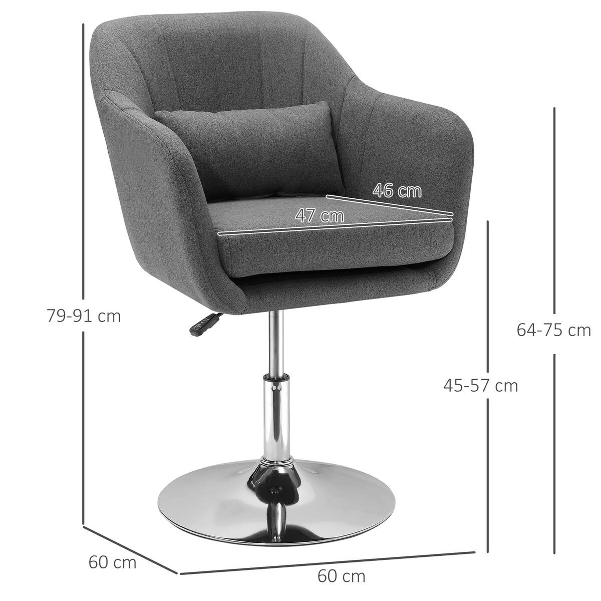 Hocker 833-757V01CG dunkelgrau