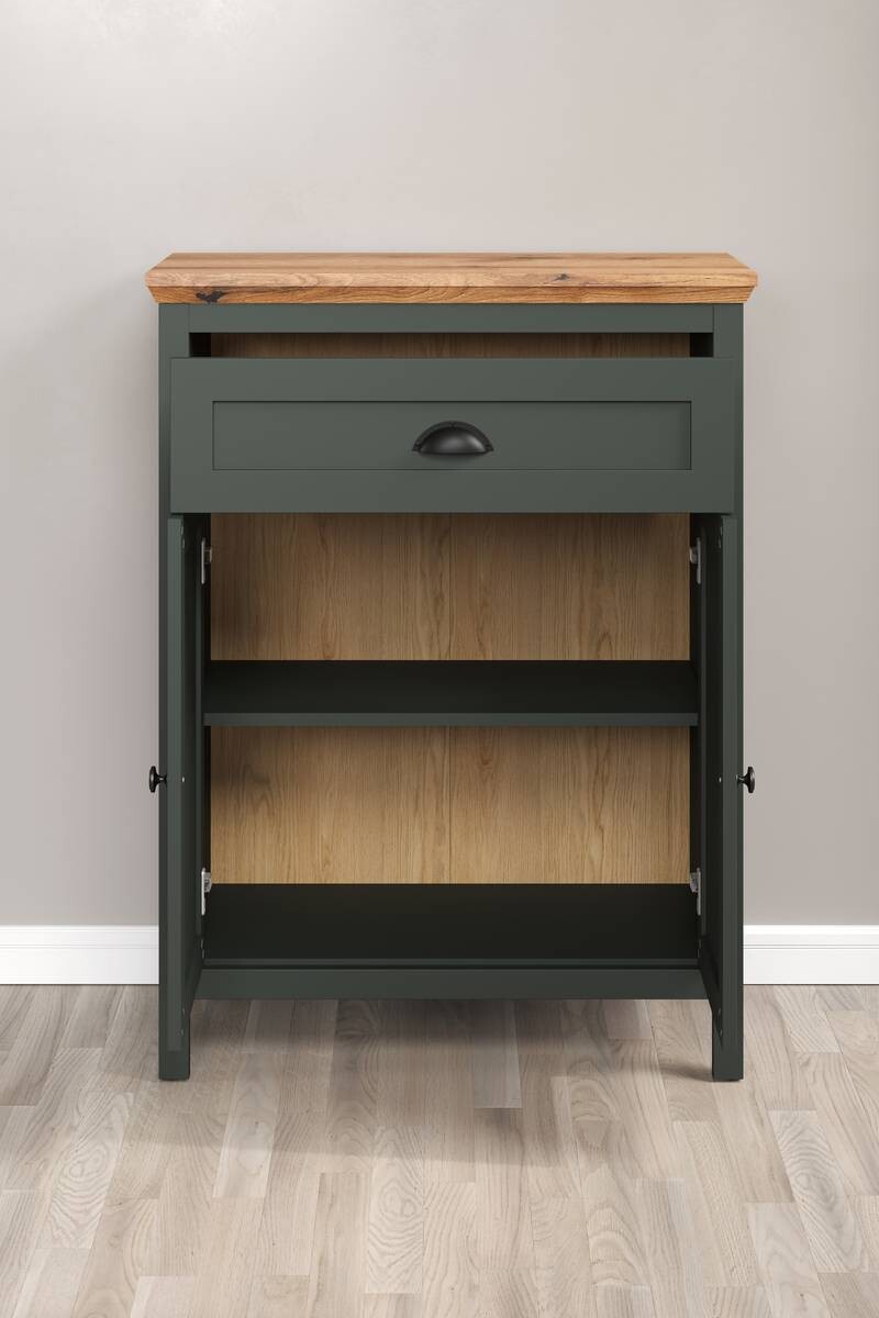 Kommode Stanton tannengrün Eiche Evoke Coast Nachbildung B/H/T: ca. 77x102x39 cm