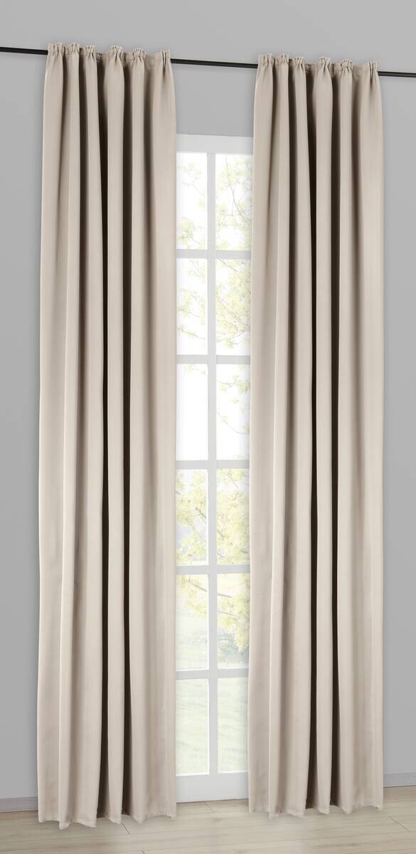 POCOline Verdunklungsvorhang Luna beige B/L: ca. 140x245 cm