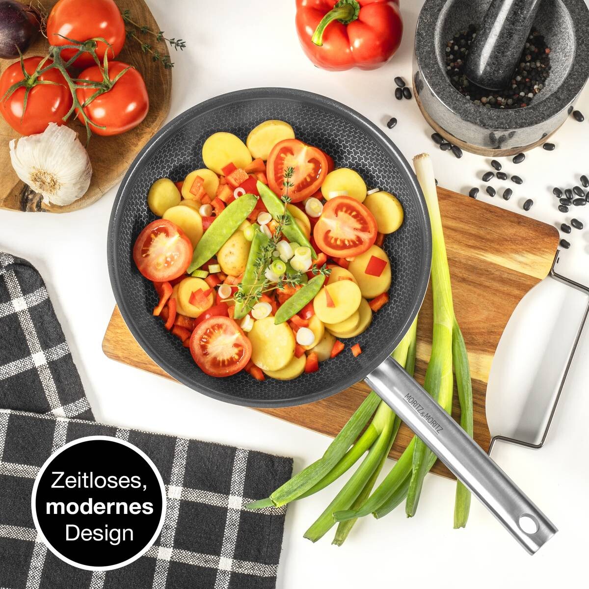 Moritz & Moritz Pfanne silber Edelstahl