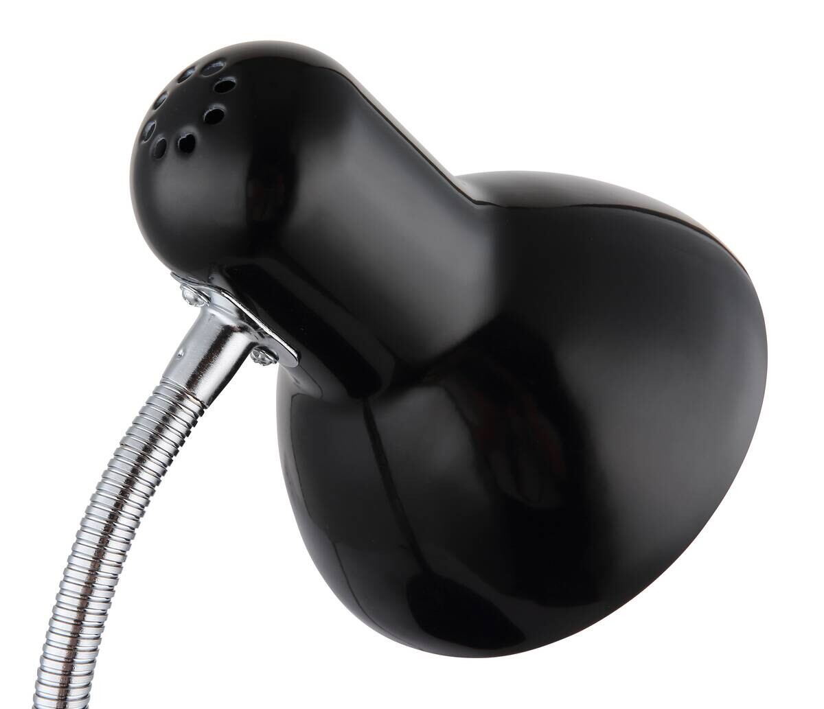GLOBO Tischleuchte schwarz Kunststoff Metall B/H/L: ca. 15x20,5x15 cm E27 1 Brennstellen