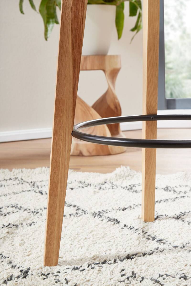 Bartisch weiß matt natur MDF B/H/T: ca. 60x110x60 cm