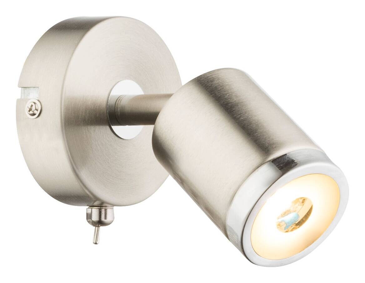 GLOBO Spot Comore nickel Metall B/H: ca. 8x12 cm 1 Brennstellen