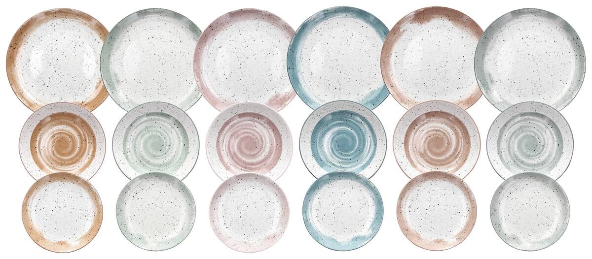 TOGNANA Tafelservice Sienna multicolor Porzellan 18 tlg.