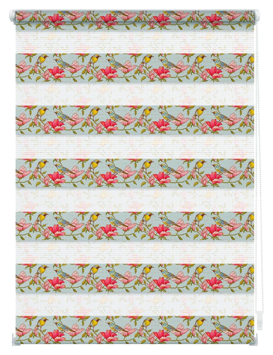 LICHTBLICK Doppelrollo Duo Birds grün B/L: ca. 90x150 cm