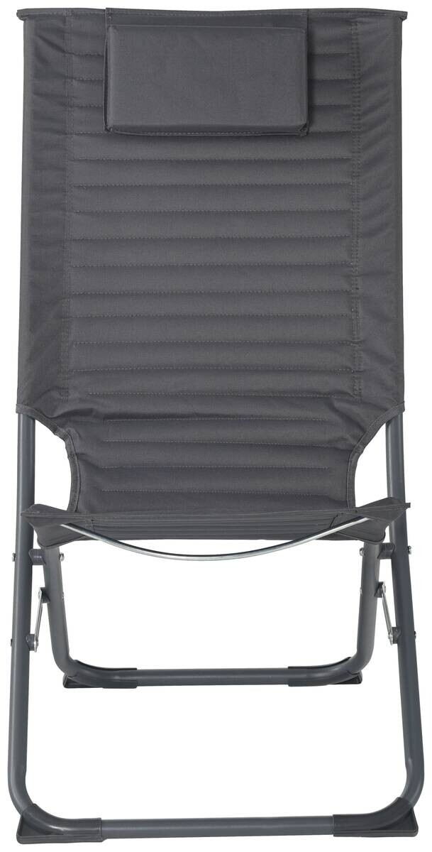 POCOline Campingstuhl dunkelgrau Stahlrohr B/H/L: ca. 70x86x48 cm